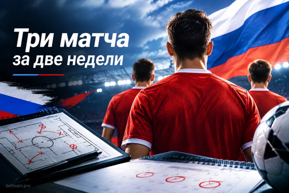 Сборная России проведёт три товарищеских матча за две недели