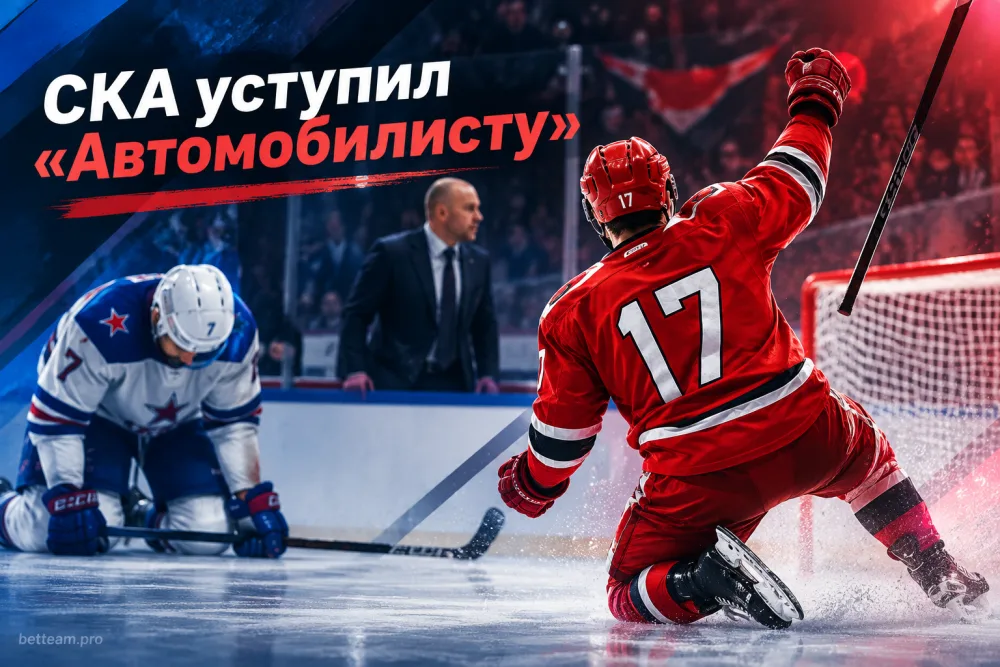 СКА уступил «Автомобилисту» в первом матче Андрея Разина