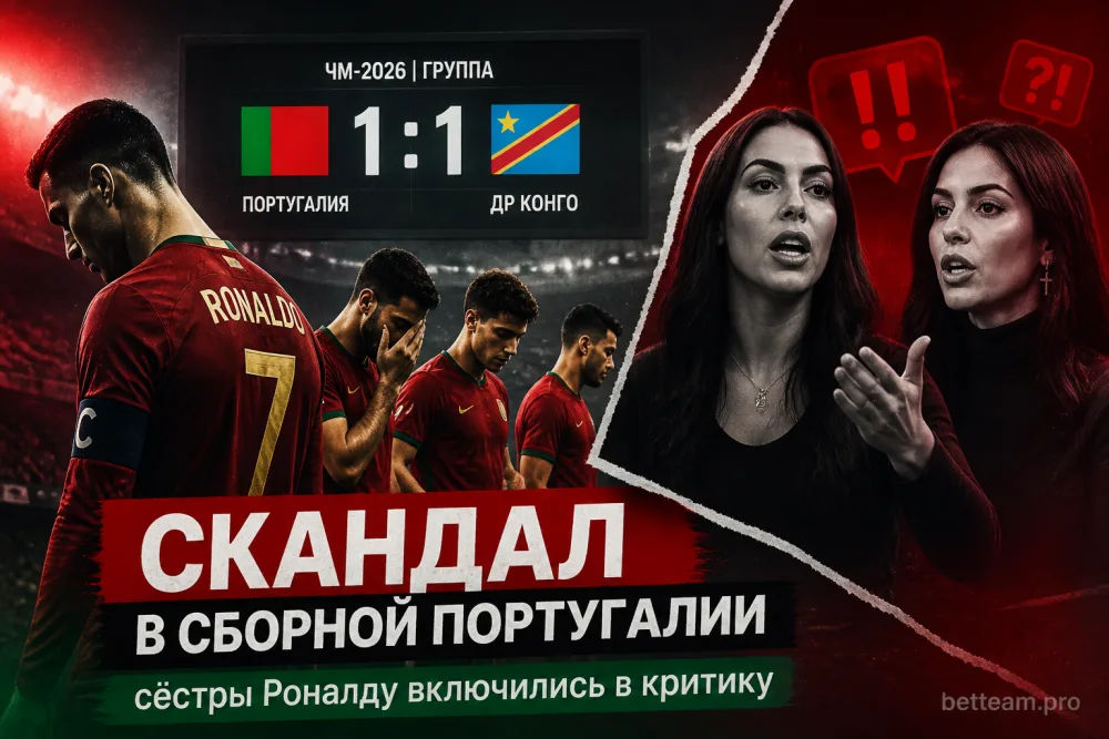 Скандал в сборной Португалии перед ЧМ-2026: сёстры Роналду включились в критику