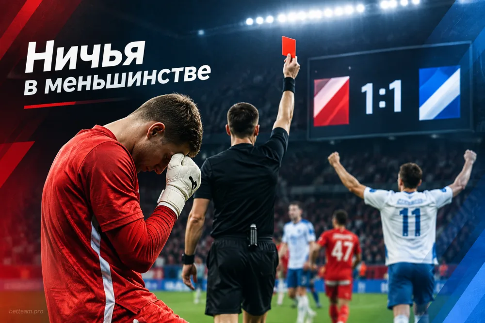 «Спартак» сыграл вничью с «Крыльями Советов» после удаления Максименко