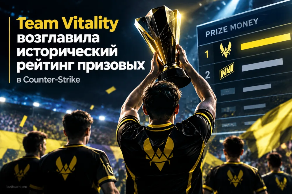 Team Vitality возглавила исторический рейтинг призовых в Counter-Strike