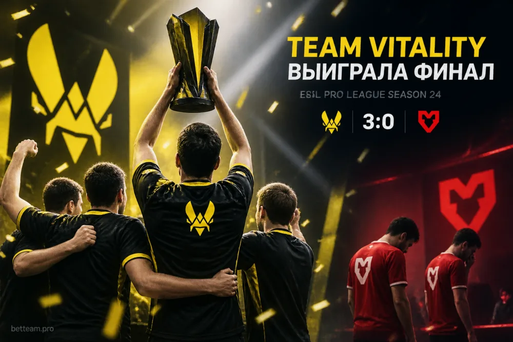 Team Vitality всухую обыграла MOUZ в финале ESL Pro League Season 24