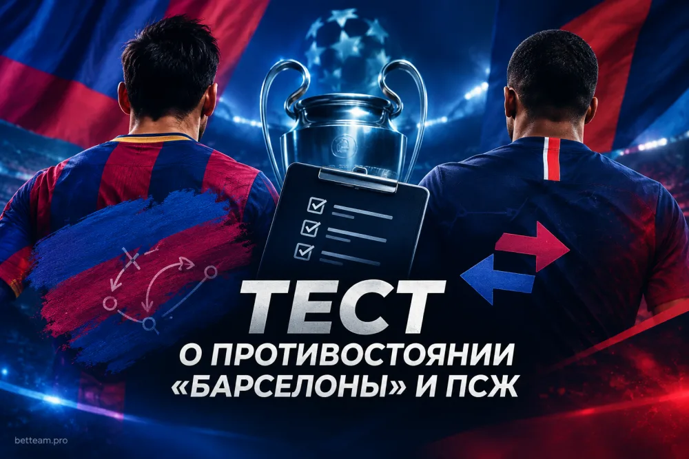 Тест о противостоянии «Барселоны» и ПСЖ в Лиге чемпионов