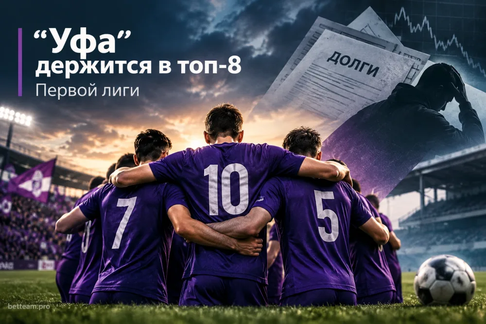 «Уфа» держится в топ-8 Первой лиги на фоне финансовых проблем
