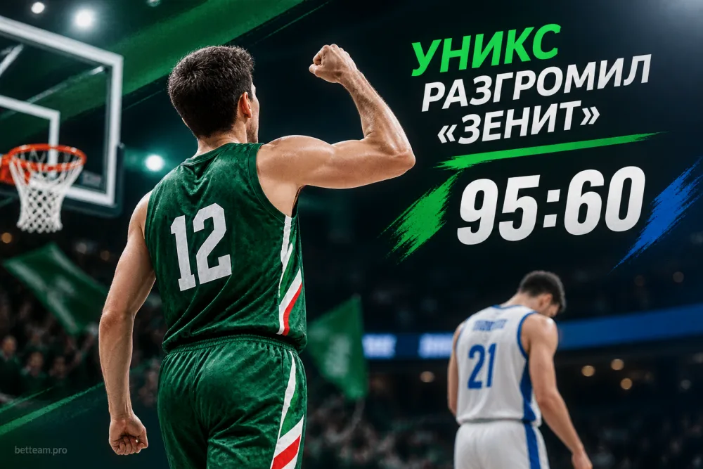УНИКС разгромил «Зенит» со счётом 95:60 в Единой лиге ВТБ