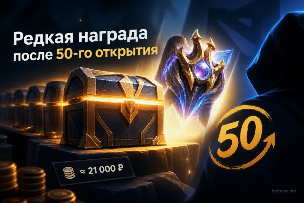В Dota 2 редкая награда гарантирована после 50-го открытия