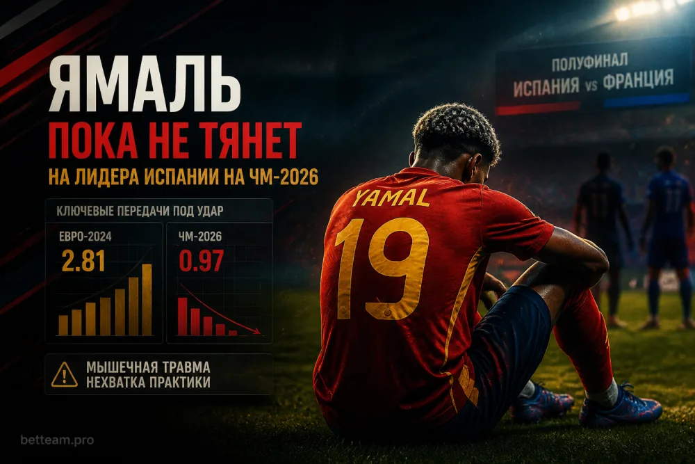 Ямаль пока не тянет на лидера Испании на ЧМ-2026. Проблема растёт с приближением финала