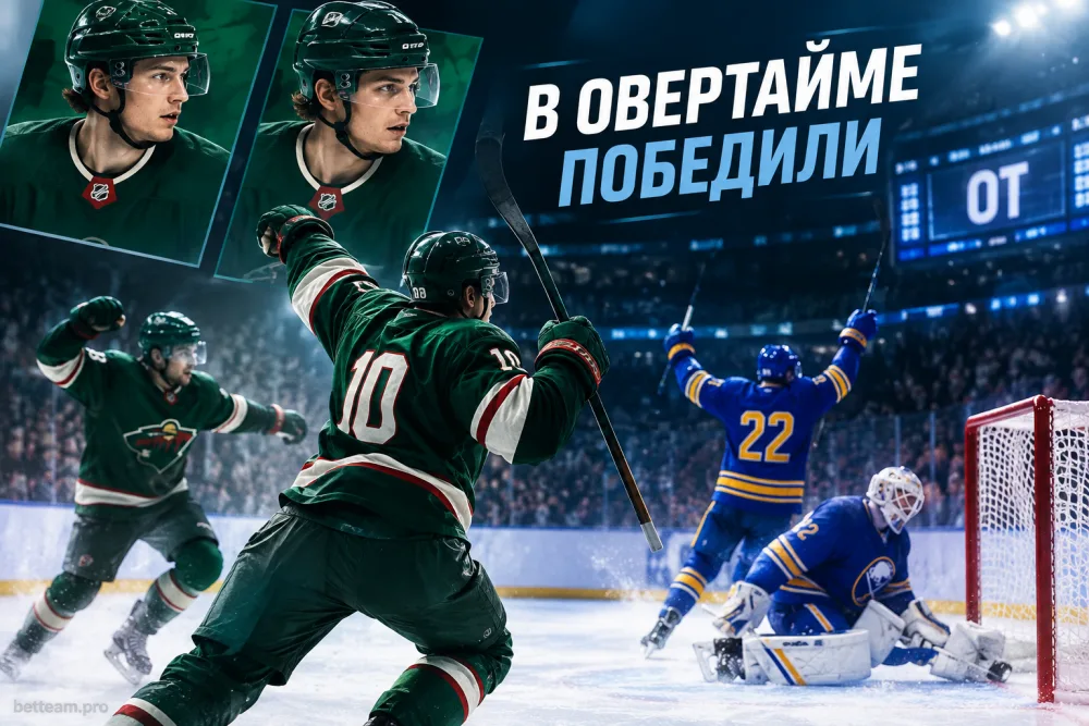 Юров и Шабанов забили, но «Миннесота» уступила «Баффало» в овертайме