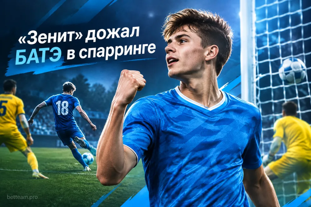 «Зенит» дожал БАТЭ в спарринге голом 18-летнего Шаталова