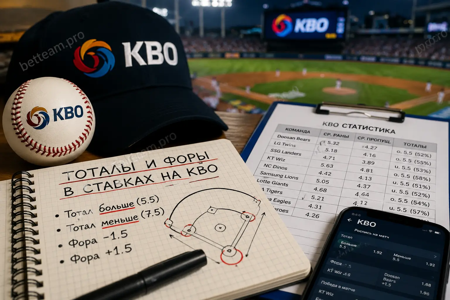 Тоталы и форы в ставках на KBO