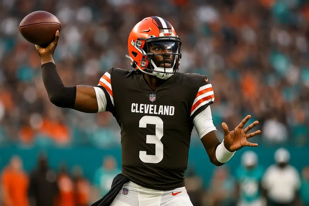 Шидёр Сандерс в дебютном матче за Cleveland Browns, пас на тачдаун