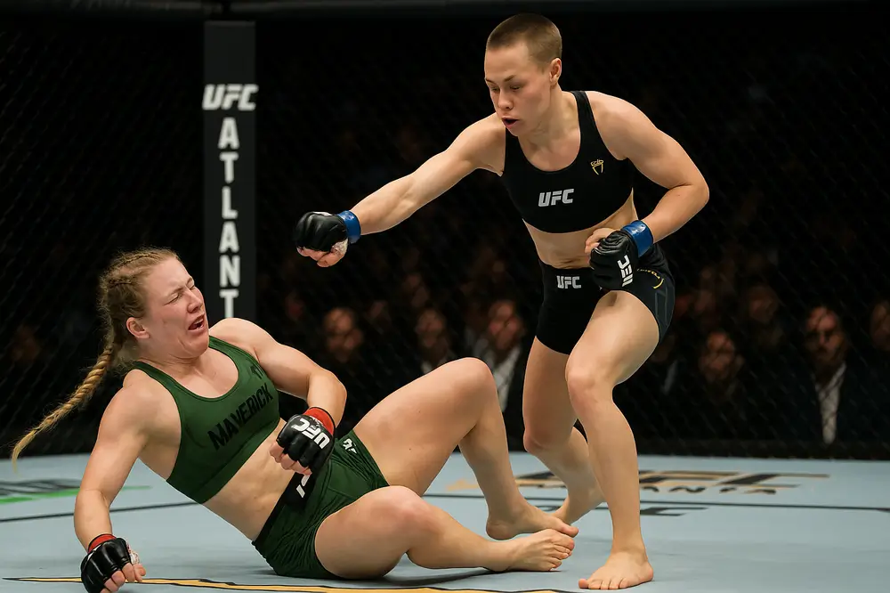 Роуз Намаюнас отправляет Маверик в нокдаун на UFC Atlanta